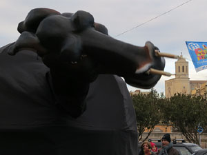 Girona10. Cercavila amb Girona Marxing Band i la Mula Baba