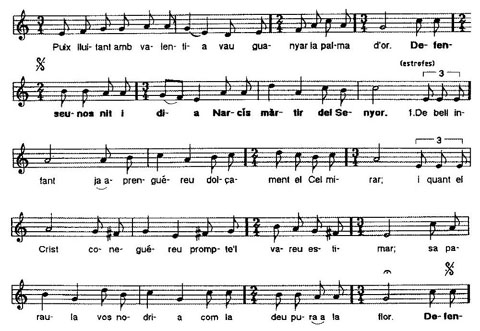 Goigs de Sant Narcís. Lletra J. Franquet, música Francesc Civil