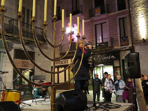 Nadal 2014 a Girona. Encesa de les llums de Hanukkà