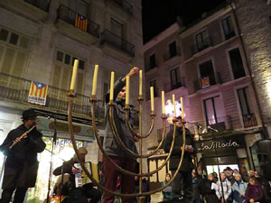 Nadal 2014 a Girona. Encesa de les llums de Hanukkà