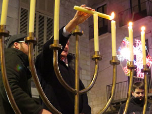 Nadal 2014 a Girona. Encesa de les llums de Hanukkà