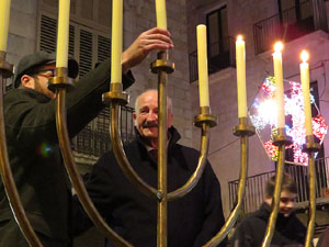 Nadal 2014 a Girona. Encesa de les llums de Hanukkà