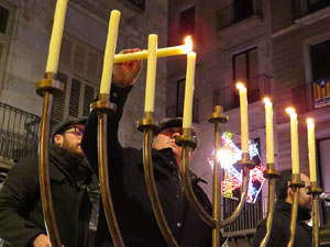 Nadal 2014 a Girona. Encesa de les llums de Hanukkà
