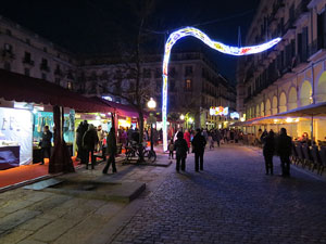 Nadal 2014 a Girona. Els mercats de Nadal. Firanadal, mercat del Cul de la Lleona, de la pla&ccedil;a Catalunya... 