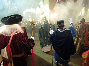 La Cavalcada de Reis 2015. Desfilada pels carrers de la ciutat, fins la pla&ccedil;a del Vi