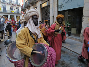 La Cavalcada de Reis 2015. La precavalcada pels carrers de Girona