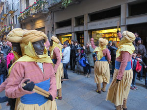 La Cavalcada de Reis 2015. La precavalcada pels carrers de Girona