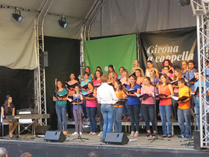Festival A Capella 2015. Cor de la Universitat de Girona a la pla&ccedil;a de la Independ&egrave;ncia
