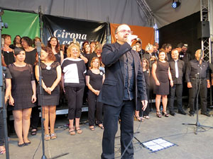 Festival A Capella 2015. Cor Gospel Girona a la pla&ccedil;a de la Independ&egrave;ncia