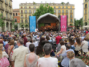 Festival A Capella 2015. Cor Gospel Girona a la pla&ccedil;a de la Independ&egrave;ncia