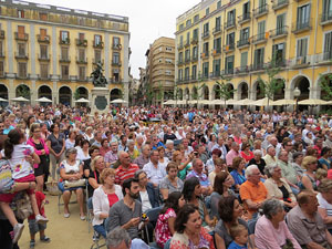 Festival A Capella 2015. Cor Gospel Girona a la pla&ccedil;a de la Independ&egrave;ncia