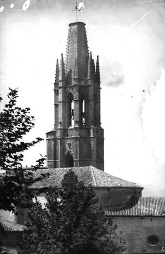 Campanar de Sant Feliu des de l'actual Passeig Arqueològic. 1885-1911