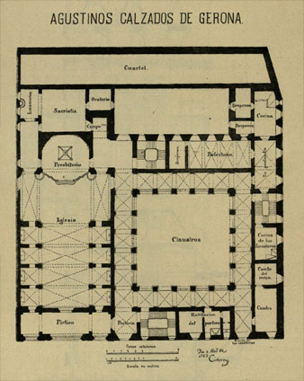 Planta del convent de Sant Agustí, 1763