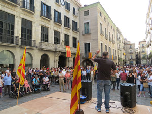Diada Nacional 2015. Concentraci&oacute; a la pla&ccedil;a del Vi