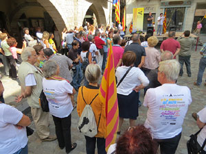 Diada Nacional 2015. Concentraci&oacute; a la pla&ccedil;a del Vi
