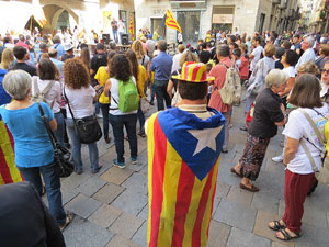 Diada Nacional 2015. Concentraci&oacute; a la pla&ccedil;a del Vi