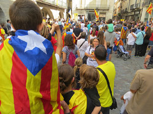 Diada Nacional 2015. Concentraci&oacute; a la pla&ccedil;a del Vi