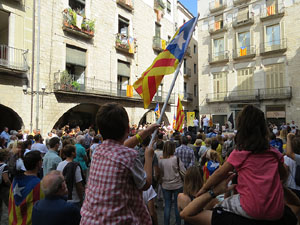 Diada Nacional 2015. Concentraci&oacute; a la pla&ccedil;a del Vi