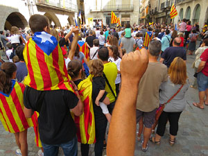 Diada Nacional 2015. Concentraci&oacute; a la pla&ccedil;a del Vi