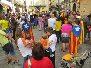 Diada Nacional 2015. Concentraci&oacute; a la pla&ccedil;a del Vi