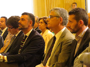 Diada Nacional 2015. Acte institucional al Sal&oacute; de descans del Teatre Municipal de Girona