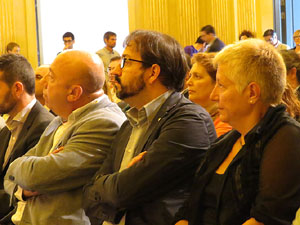 Diada Nacional 2015. Acte institucional al Sal&oacute; de descans del Teatre Municipal de Girona