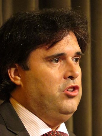 Pere Vila, president de la Diputaci&oacute; de Girona, durant la seva intervenci&oacute;