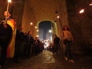 Diada Nacional 2015. IX Marxa de Torxes de Girona