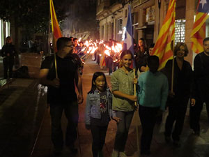 Diada Nacional 2015. IX Marxa de Torxes de Girona