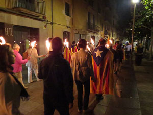 Diada Nacional 2015. IX Marxa de Torxes de Girona