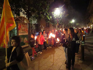 Diada Nacional 2015. IX Marxa de Torxes de Girona