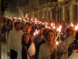Diada Nacional 2015. IX Marxa de Torxes de Girona