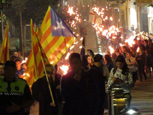Diada Nacional 2015. IX Marxa de Torxes de Girona