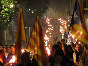 Diada Nacional 2015. IX Marxa de Torxes de Girona