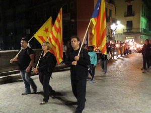 Diada Nacional 2015. IX Marxa de Torxes de Girona