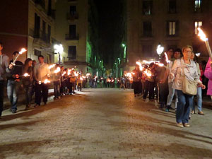 Diada Nacional 2015. IX Marxa de Torxes de Girona
