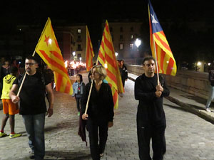 Diada Nacional 2015. IX Marxa de Torxes de Girona