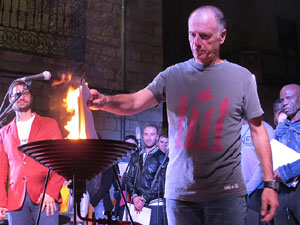 Diada Nacional 2015. IX Marxa de Torxes de Girona. Actes a la pla&ccedil;a del Vi. Actes a la pla&ccedil;a del Vi