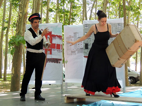 Representació teatral de l'Auca de la Carmen i en Benet, a càrrec de Pocapena.som Teatre