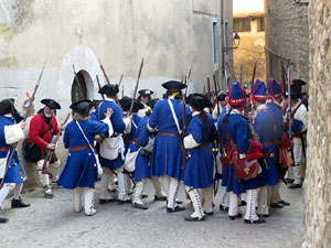 Girona resisteix! Jornades de recreació històrica de la Guerra de Successió. Combat al carrer Rocabertí