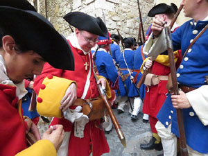 Girona resisteix! Jornades de recreació històrica de la Guerra de Successió. Combat als carrers Bellmirall - Alemanys