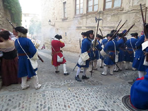 Girona resisteix! Jornades de recreació històrica de la Guerra de Successió. Combat als carrers Bellmirall - Alemanys