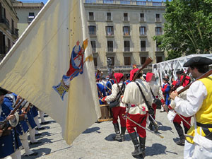 Girona resisteix! Jornades de recreaci&oacute; hist&ograve;rica de la Guerra de Successi&oacute;. Escaramussa al Pont de Pedra