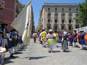 Girona resisteix! Jornades de recreaci&oacute; hist&ograve;rica de la Guerra de Successi&oacute;. Escaramussa al Pont de Pedra