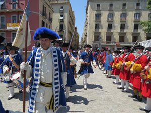 Girona resisteix! Jornades de recreaci&oacute; hist&ograve;rica de la Guerra de Successi&oacute;. Escaramussa al Pont de Pedra