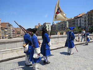 Girona resisteix! Jornades de recreació històrica de la Guerra de Successió. Escaramussa al Pont de Pedra