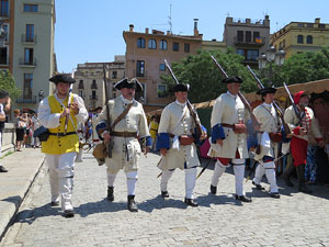 Girona resisteix! Jornades de recreaci&oacute; hist&ograve;rica de la Guerra de Successi&oacute;. Escaramussa al Pont de Pedra