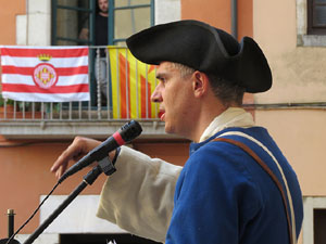 Girona resisteix! Jornades de recreaci&oacute; hist&ograve;rica de la Guerra de Successi&oacute;. Presentaci&oacute; de l'esdeveniment a la pla&ccedil;a de la Catedral