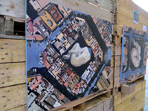 Festival inund'ART 2015. Espai expositiu de la Rambla de la Llibertat