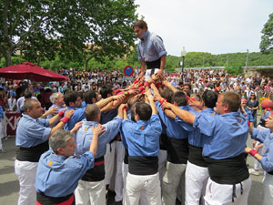 Temps de Flors 2015. Trobada castellera amb Marrecs de Salt, els Xics de Granollers i els Sagals d'Osona